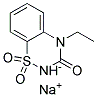 4-Ethyl-2H-1,2,4-benzothiadiazin-3(4H)-one-1,1-dioxidesodiumsalt Struktur