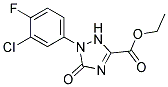 Ethyl1-(3-chloro-4-fluorophenyl)-2,5-dihydro-5-oxo-1H-1,2,4-triazole-3-carboxylate Struktur