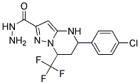 5-(4-Chloro-phenyl)-7-trifluoromethyl-4,5,6,7-tetrahydro-pyrazolo[1,5-a]pyrimidine-2-carboxylicacidhydrazide Struktur