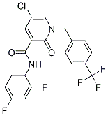 5-Chloro-N-(2,4-difluorophenyl)-2-oxo-1-(4-(trifluoromethyl)benzyl)-1,2-dihydro-3-pyridinecarboxamide Struktur