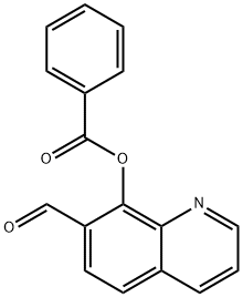 8-O-BENZOYL-HYDROXY-QUINOLINE-7-CARBALDEHYDE
 Struktur