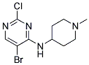 5-bromo-2-chloro-N-(1-methylpiperidin-4-yl)pyrimidin-4-amine Struktur