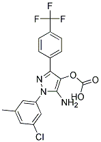 5-amino-1-(3-chloro-5-methylphenyl)-3-[4-(trifluoromethyl)phenyl]-1H-pyrazole-4-carbonit Struktur