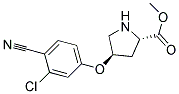 methyl (2S,4R)-4-(3-chloro-4-cyanophenoxy)pyrrolidine-2-carboxylate Struktur