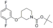 3-(2,5-Difluoro-phenoxy)-piperidine-1-carboxylic acid tert-butyl ester Struktur