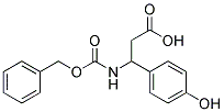 3-{[(benzyloxy)carbonyl]amino}-3-(4-hydroxyphenyl)propanoic acid Struktur