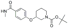 3-(4-Methylcarbamoyl-phenoxy)-piperidine-1-carboxylic acid tert-butyl ester Struktur