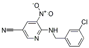 6-(3-Chloro-benzylamino)-5-nitro-nicotinonitrile Struktur