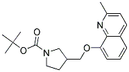 3-(2-Methyl-quinolin-8-yloxymethyl)-pyrrolidine-1-carboxylic acid tert-butyl ester Struktur