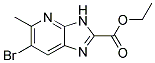 ethyl 6-bromo-5-methyl-3H-imidazo[4,5-b]pyridine-2-carboxylate Struktur