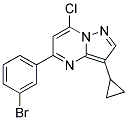 5-(3-bromophenyl)-7-chloro-3-cyclopropylpyrazolo[1,5-a]pyrimidine Struktur