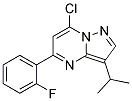 7-chloro-5-(2-fluorophenyl)-3-(1-methylethyl)pyrazolo[1,5-a]pyrimidine Struktur