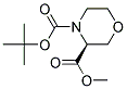 4-tert-butyloxycarbonyl  morpholine-3-(S)-carboxylic acid methyl ester Struktur