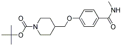 4-(4-Methylcarbamoyl-phenoxymethyl)-piperidine-1-carboxylic acid tert-butyl ester Struktur