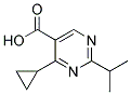 4-cyclopropyl-2-(1-methylethyl)pyrimidine-5-carboxylic acid Struktur