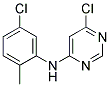 (5-Chloro-2-methyl-phenyl)-(6-chloro-pyrimidin-4-yl)-amine Struktur