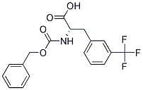 N-Benzyloxycarbonyl-D-3-(3-trifluoromethylphenyl)alanine Struktur