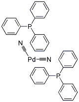 DICYANOBIS(TRIPHENYLPHOSPHINE)PALLADIUM(II) Struktur