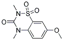 7-Methoxy-2,4-dimethyl-2H-1,2,4-benzothiadiazin-3(4H)-on-1,1-dioxide Struktur