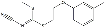 Methyl[2-(3-methylphenoxy)ethyl]-cyanocarbonimidodithioate Struktur