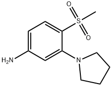 4-Methylsulfonyl-3-(pyrrolidin-1-yl)aniline Struktur