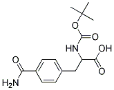 2-[(tert-butoxycarbonyl)amino]-3-(4-carbamoylphenyl)propanoic acid Struktur