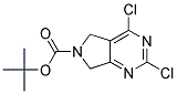 tert-butyl 2,4-dichloro-5,7-dihydro-6H-pyrrolo[3,4-d]pyrimidine-6-carboxylate Struktur