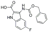 3-{[(benzyloxy)carbonyl]amino}-5-fluoro-1H-indole-2-carboxylic acid Struktur