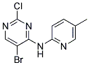 5-bromo-2-chloro-N-(5-methylpyridin-2-yl)pyrimidin-4-amine Struktur