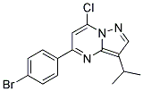 5-(4-bromophenyl)-7-chloro-3-(1-methylethyl)pyrazolo[1,5-a]pyrimidine Struktur