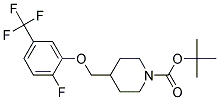 4-(2-Fluoro-5-trifluoromethyl-phenoxymethyl)-piperidine-1-carboxylic acid tert-butyl ester Struktur