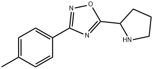 3-(4-methylphenyl)-5-pyrrolidin-2-yl-1,2,4-oxadiazole Struktur