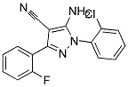 5-amino-1-(2-chlorophenyl)-3-(2-fluorophenyl)-1H-pyrazole-4-carbonitrile Struktur