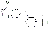 methyl (2S,4S)-4-{[4-(trifluoromethyl)pyridin-2-yl]oxy}pyrrolidine-2-carboxylate Struktur