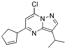 7-chloro-5-cyclopent-2-en-1-yl-3-(1-methylethyl)pyrazolo[1,5-a]pyrimidine Struktur