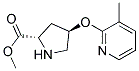 methyl (2S,4R)-4-[(3-methylpyridin-2-yl)oxy]pyrrolidine-2-carboxylate Struktur