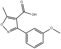 3-(3-methoxyphenyl)-5-methylisoxazole-4-carboxylic acid Struktur