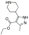 ethyl 3-methyl-5-piperidin-4-yl-1H-pyrazole-4-carboxylate Struktur