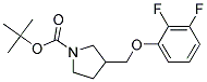 3-(2,3-Difluoro-phenoxymethyl)-pyrrolidine-1-carboxylic acid tert-butyl ester Struktur