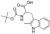 2-[(tert-butoxycarbonyl)amino]-3-(2-methyl-1H-indol-3-yl)propanoic acid Struktur