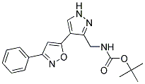 tert-butyl {[4-(3-phenylisoxazol-5-yl)-1H-pyrazol-3-yl]methyl}carbamate Struktur