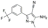 5-amino-3-[3-(trifluoromethyl)phenyl]-1-methyl-1H-pyrazole-4-carbonitrile Struktur