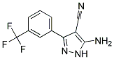 5-amino-3-[3-(trifluoromethyl)phenyl]-1H-pyrazole-4-carbonitrile Struktur