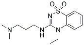 3-[3-(Dimethylamino)propylamino]-4-ethyl-4H-1,2,4-benzothiadiazin-1,1-dioxide Struktur