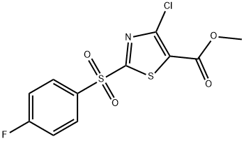 Methyl4-chloro-2-(4-fluorophenylsulfonyl)thiazole-5-carboxylate Struktur