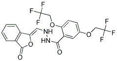 (Z)-N'-((3-Oxoisobenzofuran-1(3H)-ylidene)methyl)-2,5-bis(2,2,2-trifluoroethoxy)benzohydrazide Struktur