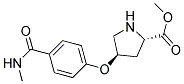 methyl (2S,4R)-4-[4-(methylcarbamoyl)phenoxy]pyrrolidine-2-carboxylate Struktur