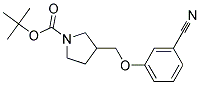 3-(3-Cyano-phenoxymethyl)-pyrrolidine-1-carboxylic acid tert-butyl ester Struktur