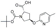 (2S,4R)-1-(tert-butoxycarbonyl)-4-[(5-methylpyridin-2-yl)oxy]pyrrolidine-2-carboxylic acid Struktur