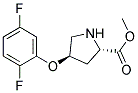 methyl (2S,4R)-4-(2,5-difluorophenoxy)pyrrolidine-2-carboxylate Struktur